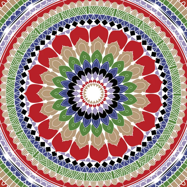 Página Del Libro Para Colorear Con Mandala Decorativo Vintage Vector — Archivo Imágenes Vectoriales