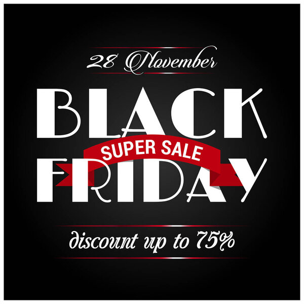 Black Friday sale banner, vector, illustration