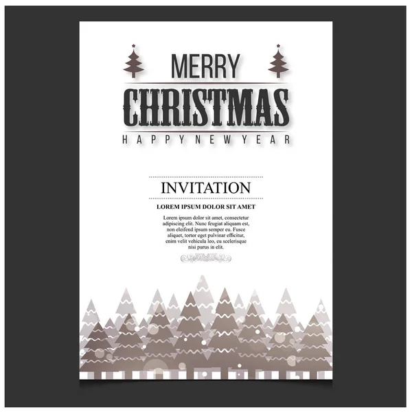 Tarjeta de invitación de Navidad — Vector de stock