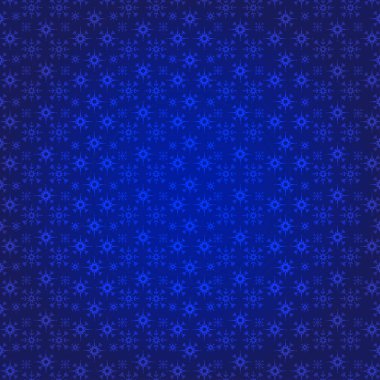 Mavi arka planda kar taneleri olan kusursuz bir Noel deseni 