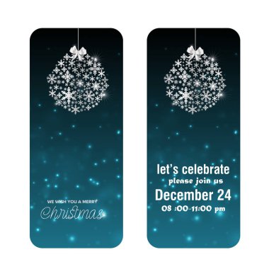 Noel davetiye, vektör, illüstrasyon