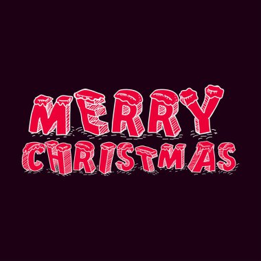 şık Noel tebrik kartı, vektör, illüstrasyon 