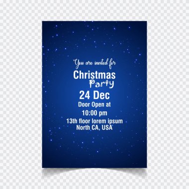 şık Noel davetiye, vektör, illüstrasyon 