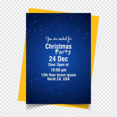 şık Noel davetiye, vektör, illüstrasyon 