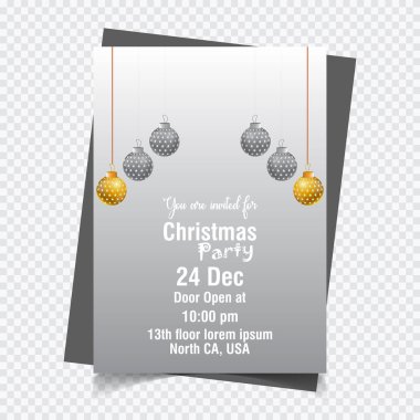 Noel davetiye, vektör, illüstrasyon