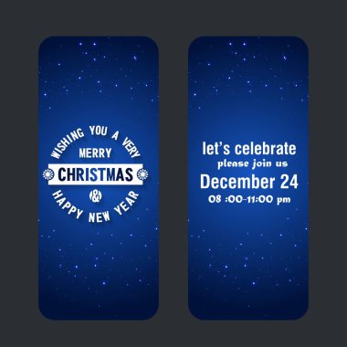 şık Noel davetiye, vektör, illüstrasyon 