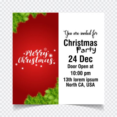 Çamın dalları ile şık Noel davet 