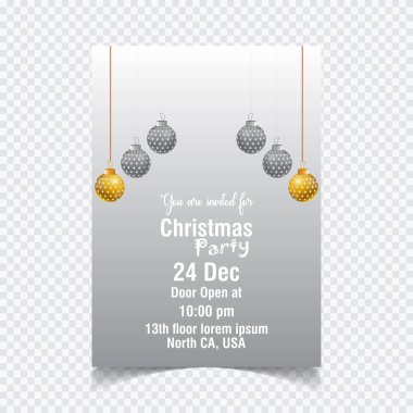 Noel davetiye, vektör, illüstrasyon
