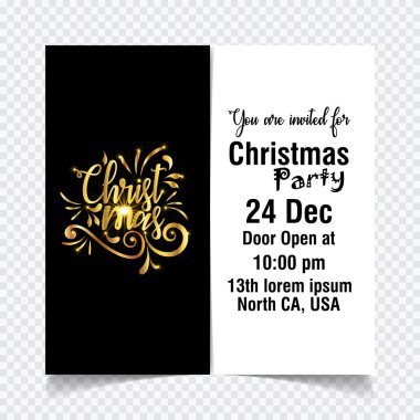 Noel davetiye, vektör, illüstrasyon