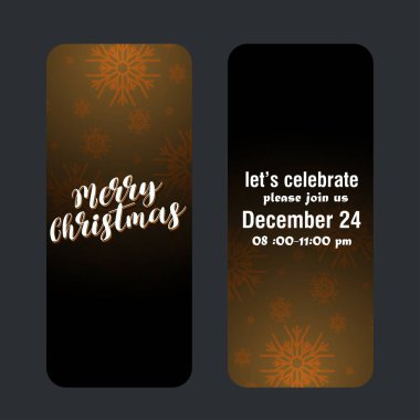 şık Noel davetiye, vektör, illüstrasyon 