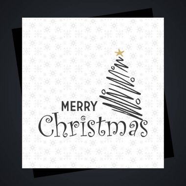 şık Noel tebrik kartı, vektör, illüstrasyon