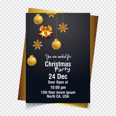 Noel davetiye, vektör, illüstrasyon