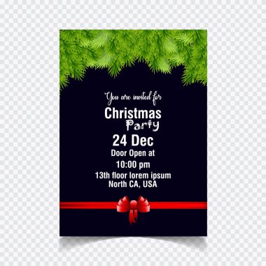 Noel davetiye, vektör, illüstrasyon