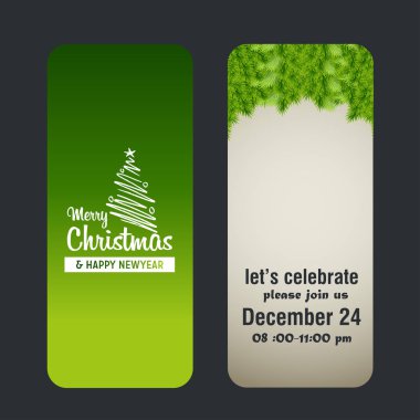 Noel davetiye, vektör, illüstrasyon