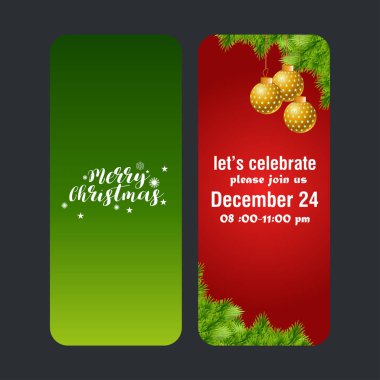 Noel davetiye, vektör, illüstrasyon