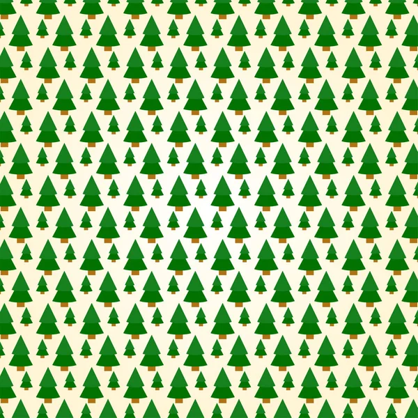 Élégant Motif Noël Sans Couture Avec Des Arbres Verts Vecteur — Image vectorielle