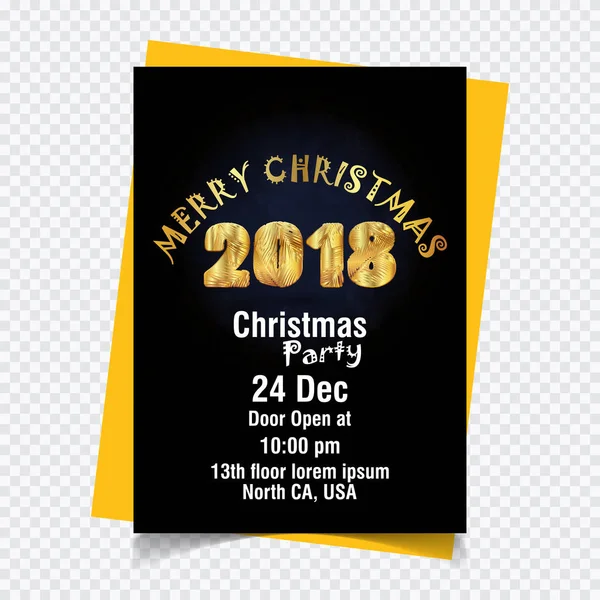 şık Noel davetiye, vektör, illüstrasyon 