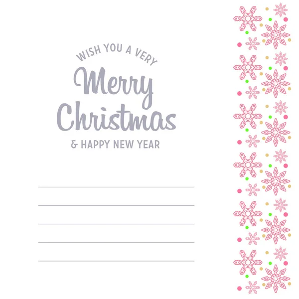 Stylish Christmas Greeting Card Vector Illustration — Stock Vector