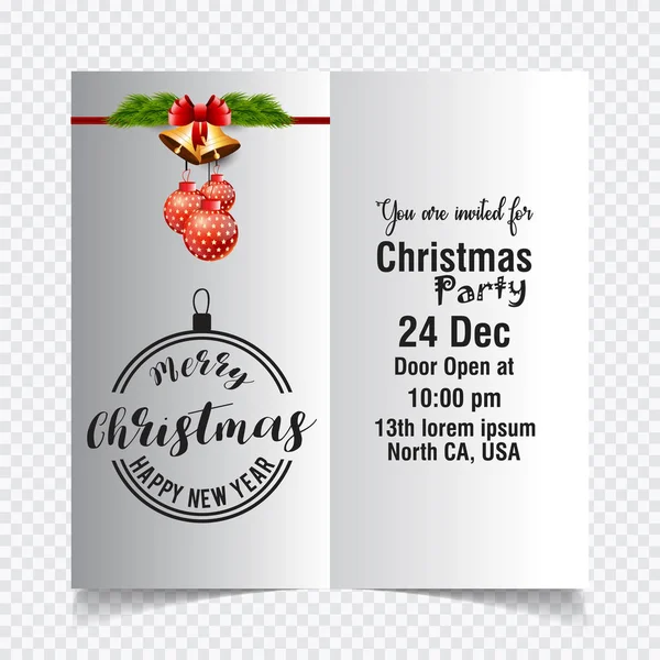 Noel davetiye, vektör, illüstrasyon