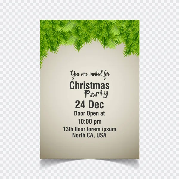 Noel davetiye, vektör, illüstrasyon