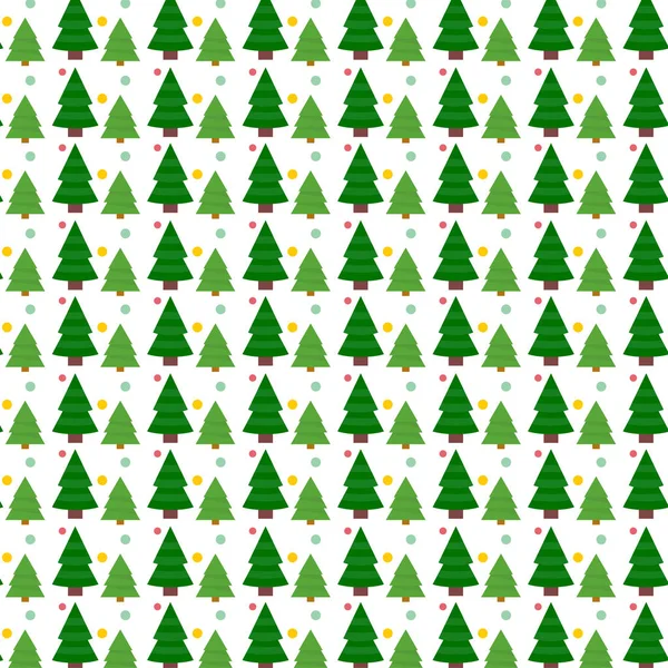 Padrão Natal Sem Costura Elegante Com Árvores Vetor Ilustração — Vetor de Stock