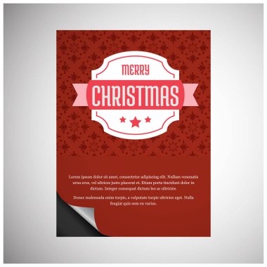 şık Noel tebrik kartı, vektör, illüstrasyon