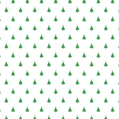 ağaçlar, vektör, illüstrasyon ile şık Dikişsiz Noel desen  