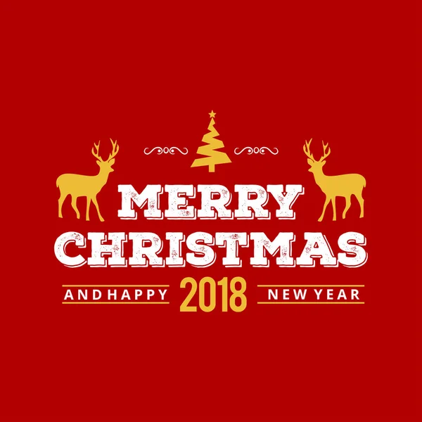 Stylové Vánoční Pozdrav Card Vektor Ilustrace — Stockový vektor