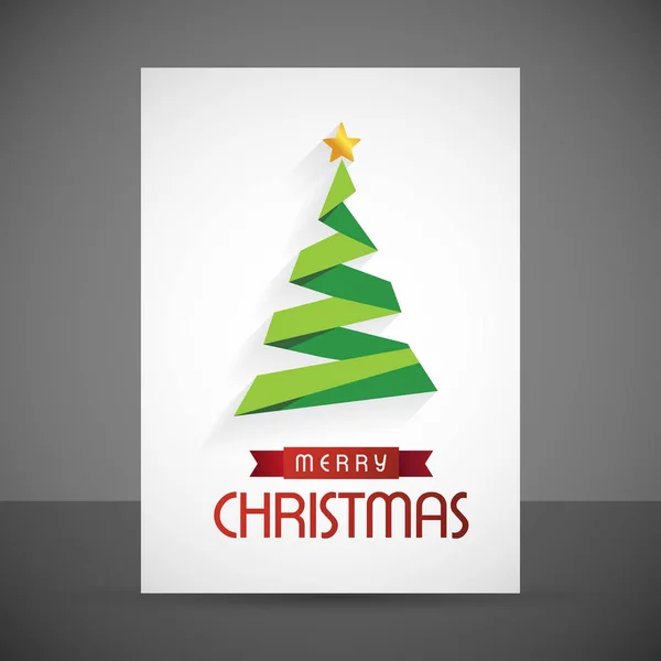Stilvolle Weihnachtsgrußkarte Vektor Illustration — Stockvektor