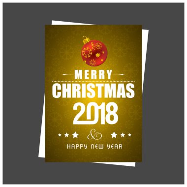 şık Noel kartı ile topu, vektör, illüstrasyon 