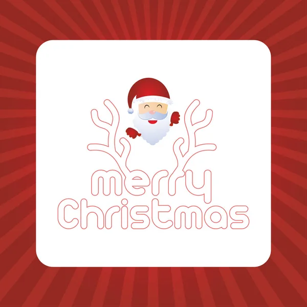 Stylish Christmas Greetings Card Santa Caluse Vector Illustration — Stock Vector
