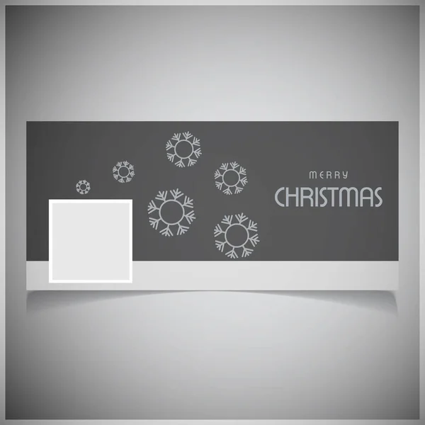 Стильная Рождественская Обложка Социальных Сетей Вектор Иллюстрация — стоковый вектор