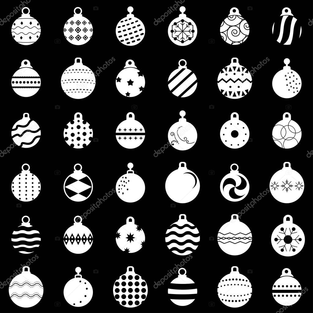 stylish Christmas balls set, vector, illustration 