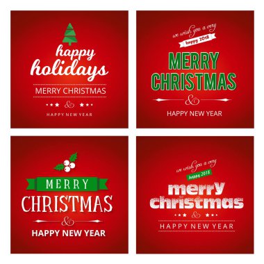 şık Noel kartı hazır, vektör, illüstrasyon 