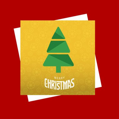 ağaç, vektör, illüstrasyon ile şık Noel kartı 