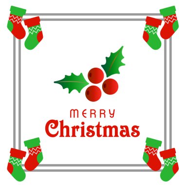 şık Noel tebrik kartı, vektör, illüstrasyon  