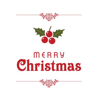 şık Noel tebrik kartı, vektör, illüstrasyon  