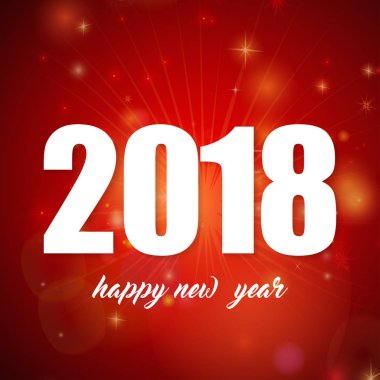 2018 yeni yıl şık tipografi afiş, vektör, illüstrasyon