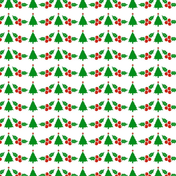 Stylish Seamless Christmas Pattern Trees Vector Illustration — Stock Vector