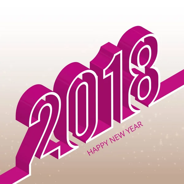 Nowy Rok 2018 Stylowe Typografia Transparent Wektor Ilustracja — Wektor stockowy