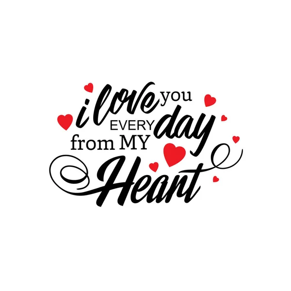 Bannière Minimaliste Pour Saint Valentin Aime Tous Les Jours Cause — Image vectorielle