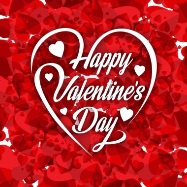 Mutlu Sevgililer günü kartı ile kalpleri Model arka plan vektör