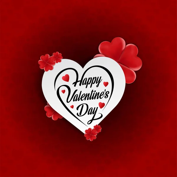 Boldog Valentin Napi Kártyát Szívvel — Stock Vector