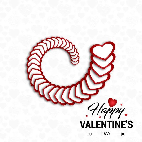 Днем Святого Валентина Листівка Серцем — стоковий вектор