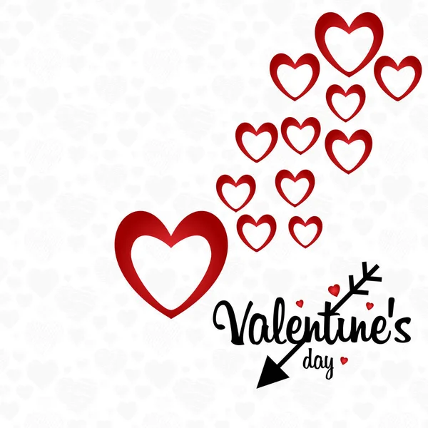 Cartão Dia Feliz Dos Namorados Com Coração —  Vetores de Stock