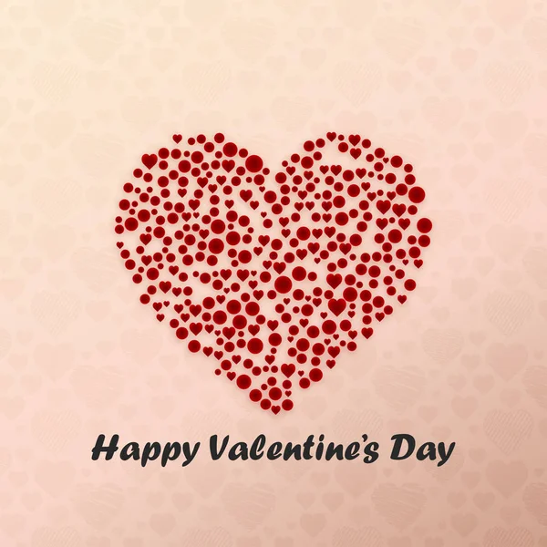 Happy Valentine Day Card Pink Background — стоковый вектор