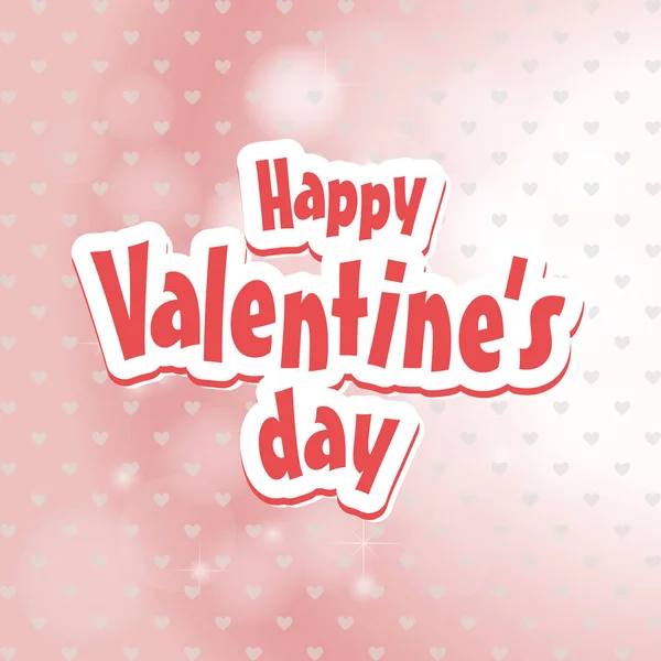 Szczęśliwy Valentine Day Typograficzne Różowy Wzór Tła — Wektor stockowy