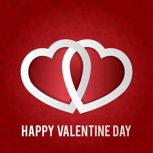 Happy Valentine Day Card Vector Model Fundal — Vector de stoc
