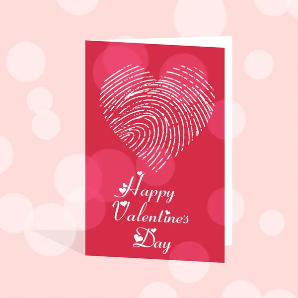 Buon San Valentino Vettore Carte Con Sfondo Rosa — Vettoriale Stock