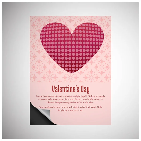 Sevgililer günü kartı ile kalpleri ve pembe desen arka plan